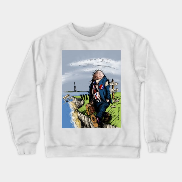 Brexit Cliffhanger Crewneck Sweatshirt by stephenignacio